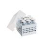 Storage Box für 9 Gefäße 50ml und 4 Gefäße 15ml, 3x3 Raster, PP, zum Gefrieren bis -86°C, Höhe 127mm, autoklavierbar,