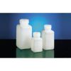 Weithalsflasche vierkant 250ml HDPE, naturfarben, ohne Verschluss