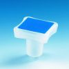 Kegelschliffstopfen NS 10/19 PLASTIBRAND, PP, Vierkantgriffscheibe, hohl, mit Dichtringen