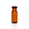 Rollrandflasche 32 x 11,6mm mit integriertem 0,2ml Mikroeinsatz, Braunglas, 1. hydrolytische Klasse