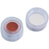 Kurzgewindekappe 9mm PP natur, mit Loch, RedRubber/PTFE beige, 45° shore A, 1,0mm