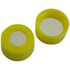 Kurzgewindekappe 9mm PP, gelb, mit Loch, PTFE virginal, 53° shore D, 0,2mm
