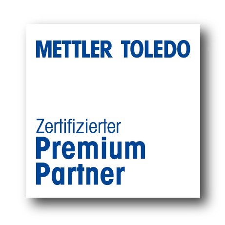 Logo Mettler Toledo mit Hinweis auf Premium Partnerschaft